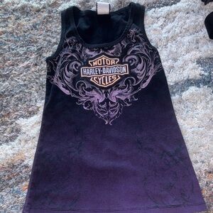 Harley-Davidson Black and Purple tank